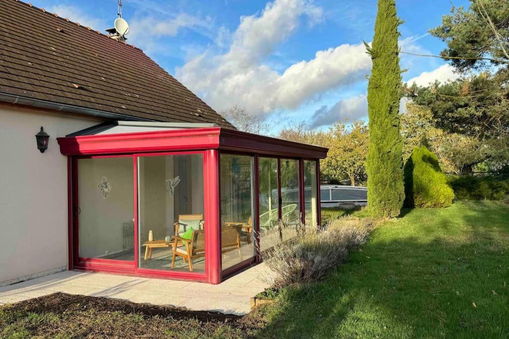 Gite 3 Etoiles Les Gourlines Avec Balneo, Veranda, Piscine Et Garage Avermes Екстериор снимка